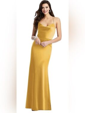 Dressy collection 3056 Cowl-Neck Criss Cross Back slip dress gown lux charmeuse